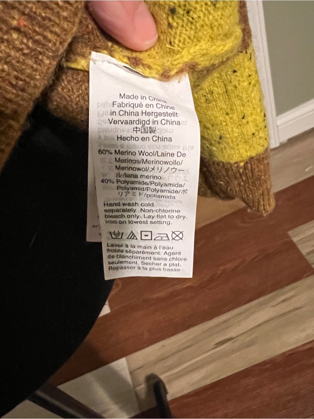 J. Crew Wide Stripe Crewneck Sweater in Yellow and Brown - Picture 3 of 4
